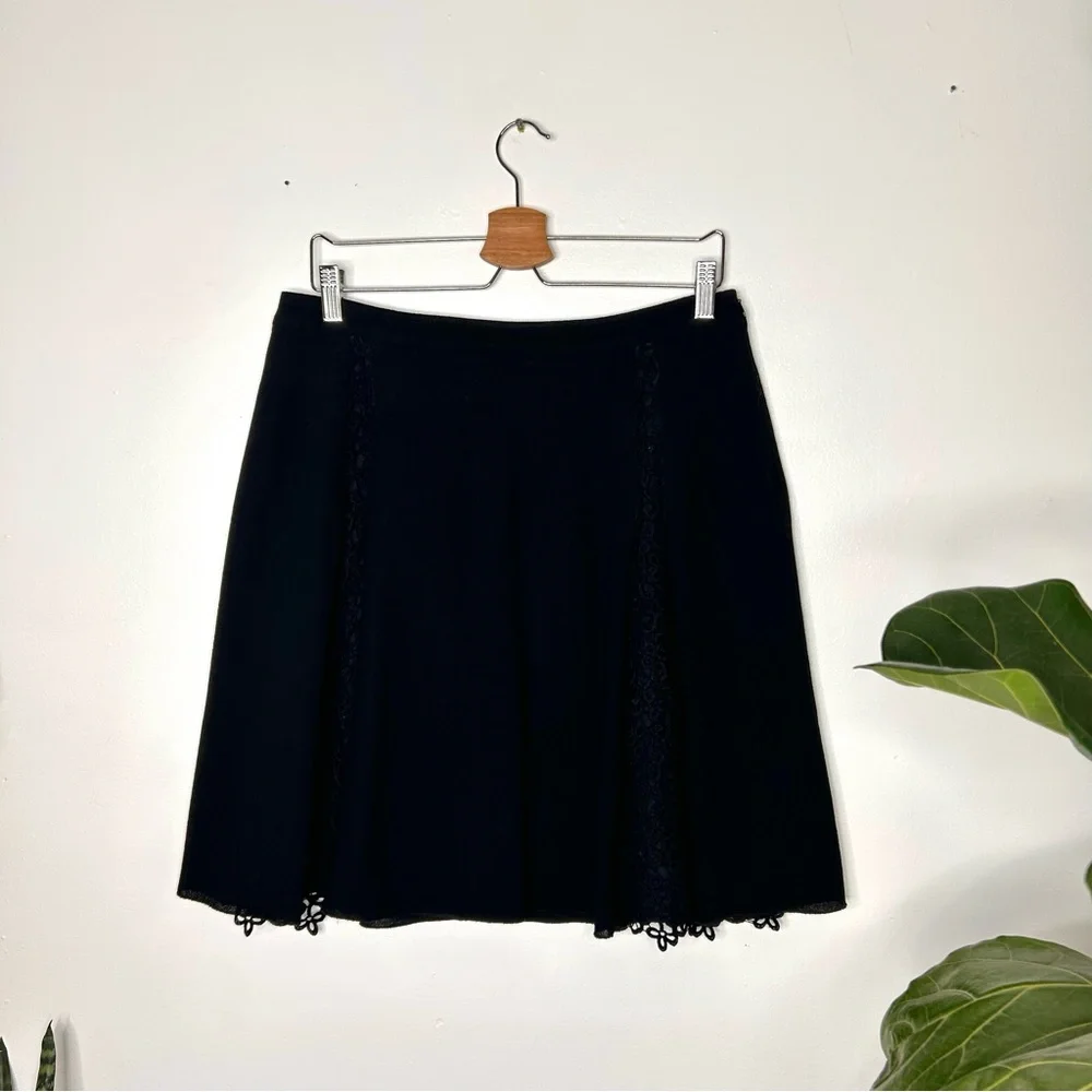 Vintage Valentino Black Lace insert Skirt